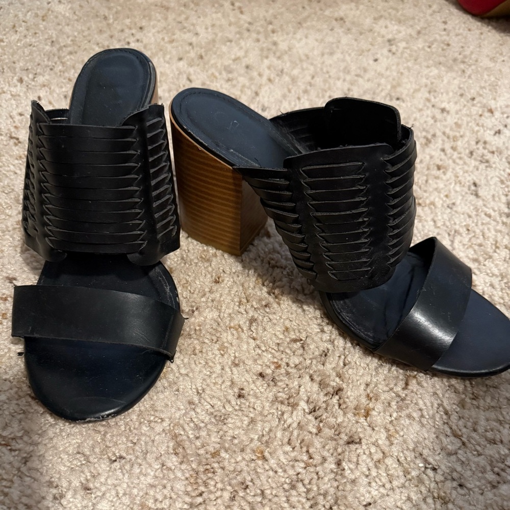 Cato Black Women's Heeled Sandals, Size 10